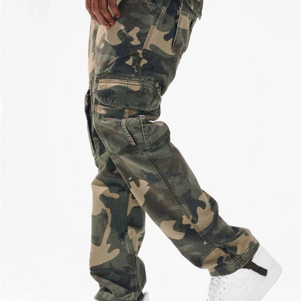 Jordan Craig Green and Brown Cargo Pants